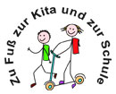 Logo: Zu Fuß zur Kita und zur Schule
